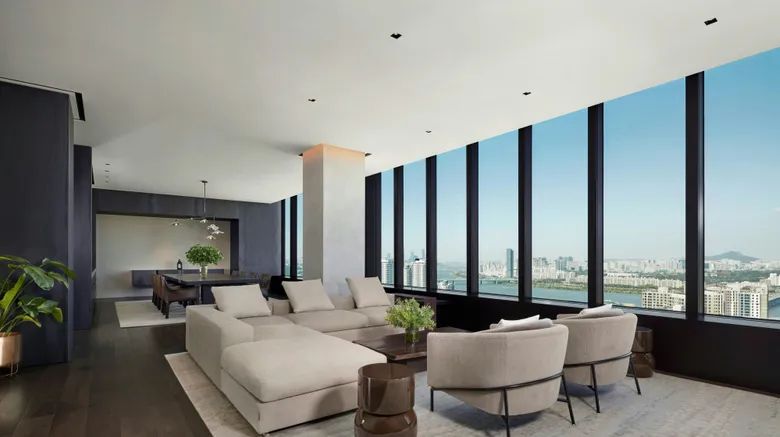 The JW Marriott Hotel Seoul offers classic 5-star luxury in Gangnam, known for spacious rooms with marble baths, extensive amenities like Marquis Fitness Club (Korea's largest hotel gym), diverse dining (Japanese, steakhouse), and seamless transport links via subway to the Central City hub, blending modern aesthetics with Korean hospitality after a 2018 renovation, making it a sophisticated choice for shopping and exploring Seoul.