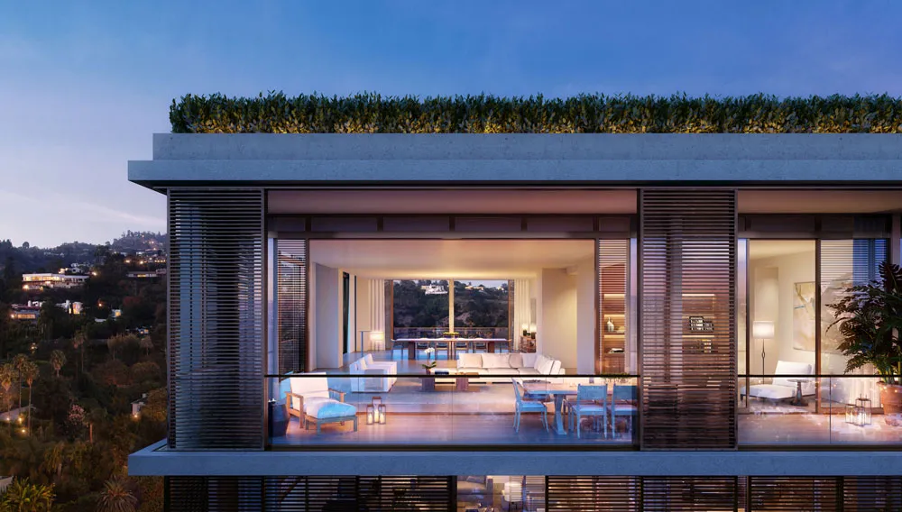LA boutique hotel with a rooftop pool at The West Hollywood EDITION featuring city views and refined modern design.