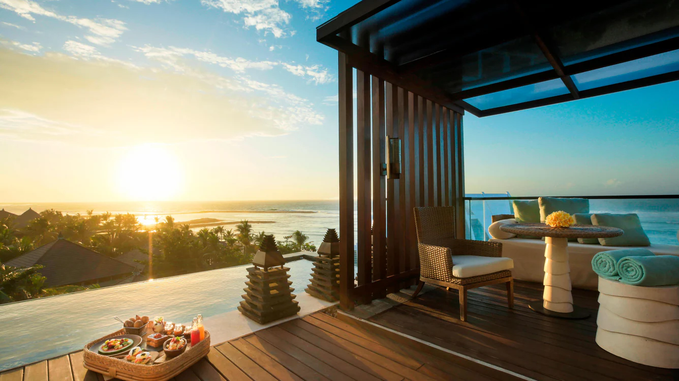 A luxurious private villa suite at the Ritz-Carlton Bali Nusa Dua, a leading five-star luxury Bali hotel and resort.