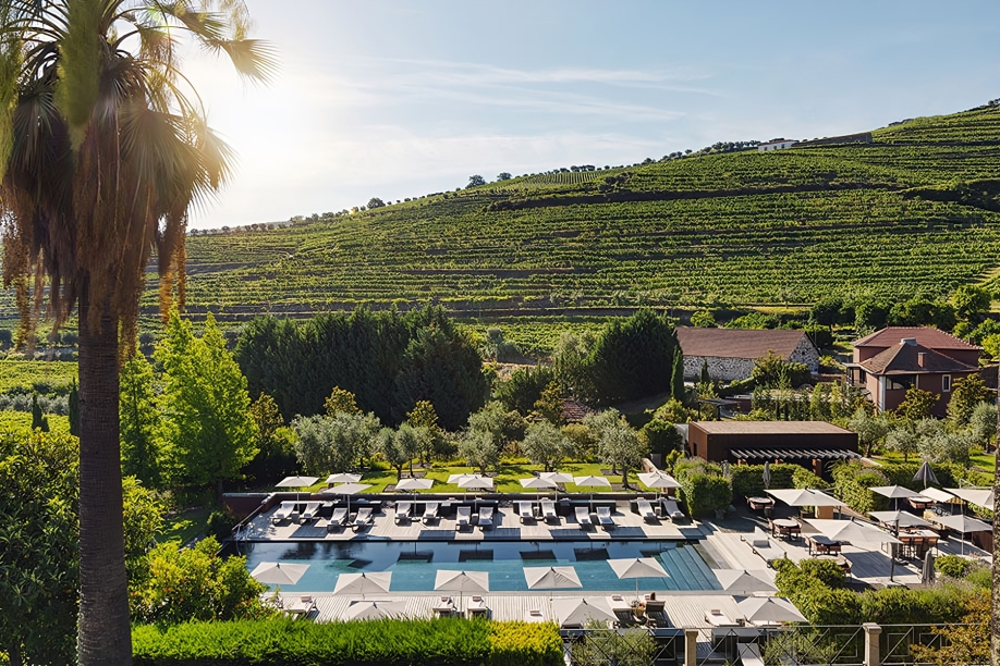 Six Senses Douro Valley Portugal overlooking the Douro River, showcasing the Six Senses Douro Valley Spa and luxury resort setting, one of the most refined Portugal resorts and leading Six Senses Portugal destinations among top hotels in Portugal.